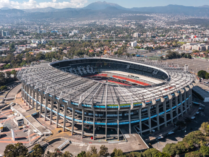 El estadio Azteca, uno de los grandes templos del fútbol mundial
