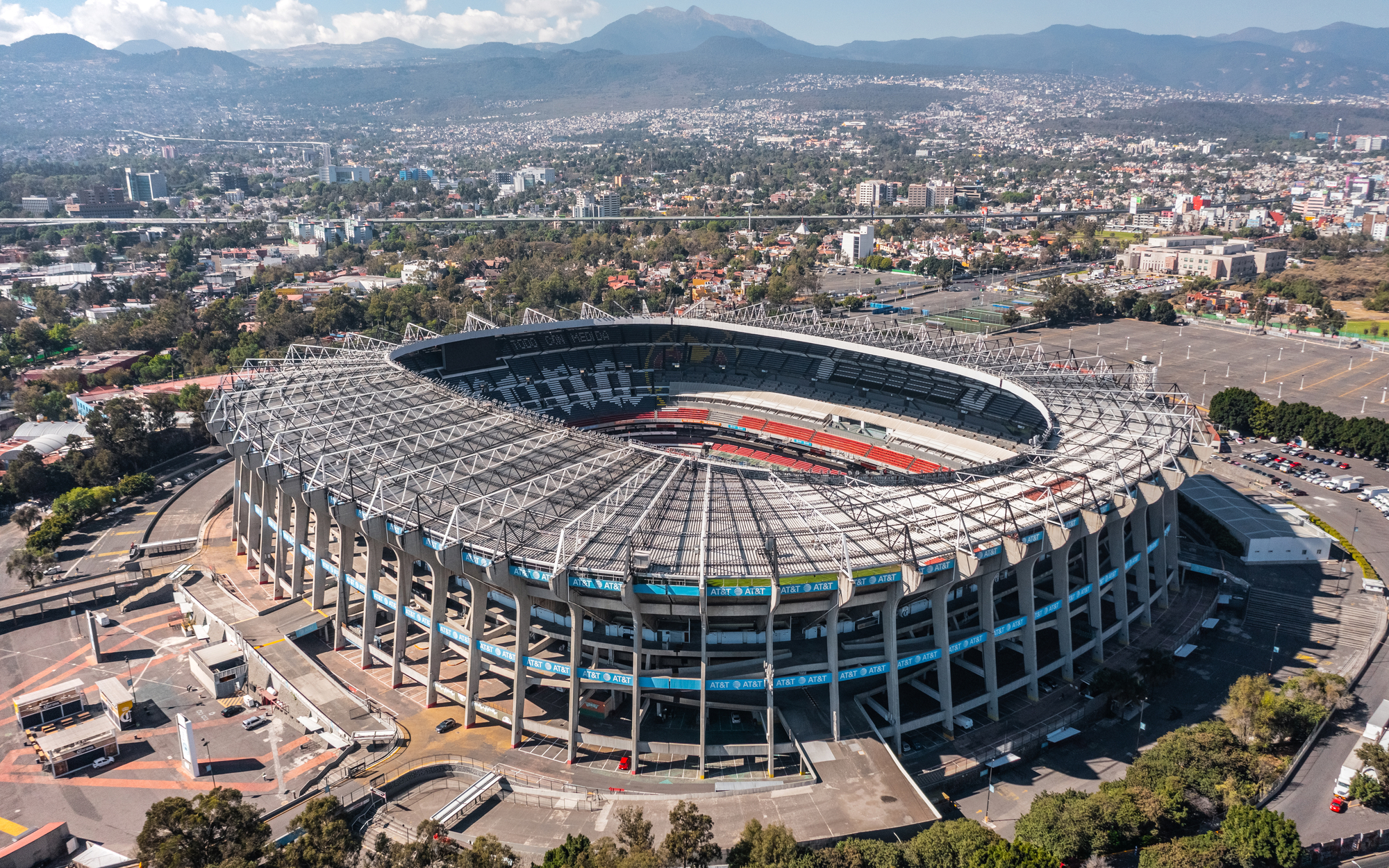 El estadio Azteca, uno de los grandes templos del fútbol mundial