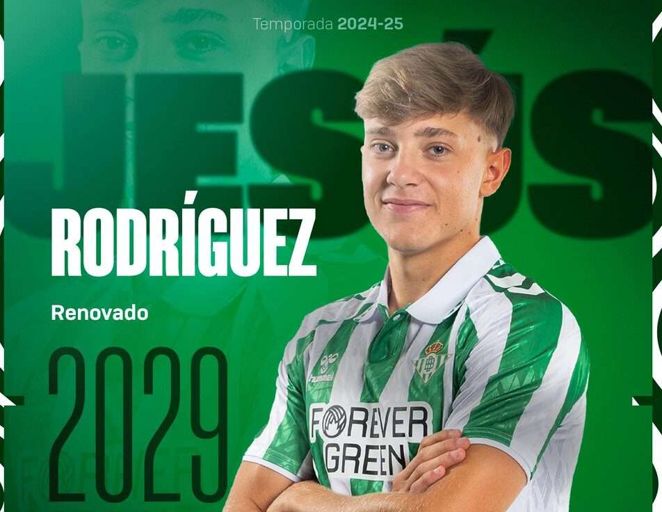 El Betis blinda a Jesús Rodríguez con una cláusula millonaria hasta 2029